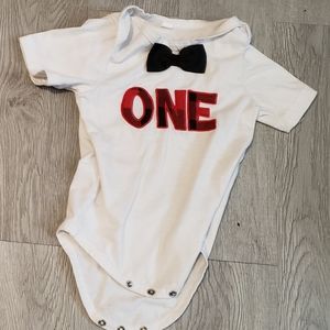 Baby boy onesie for first birthday